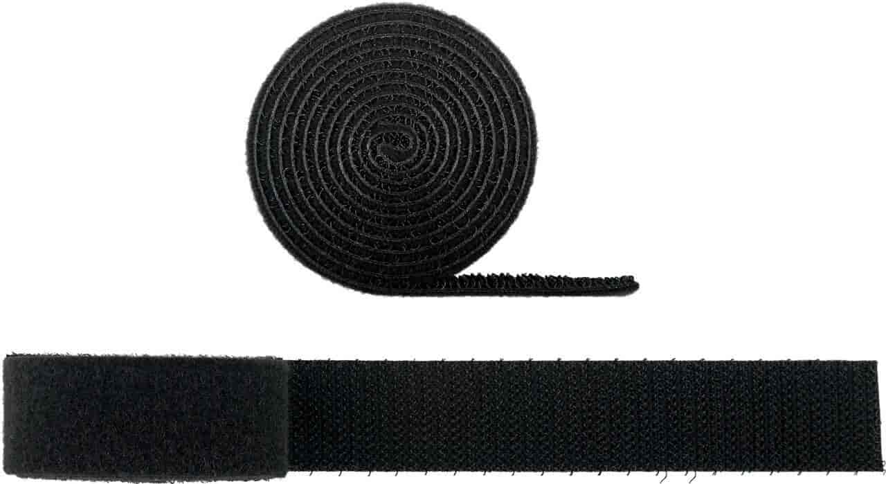Velcro kabelbånd, sort - få styr på ledningerne. Velcrobånd sort 1 meter