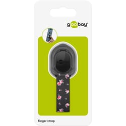 Smartphone finger strop Sort/ Rose