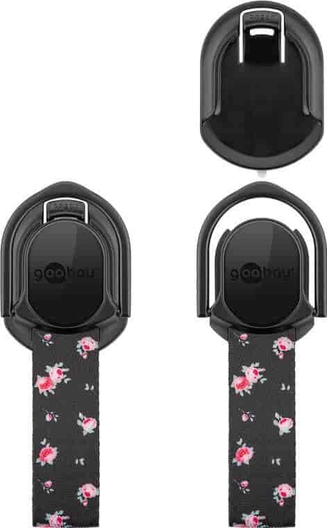 Fingerstrop til smartphone. Sort/ Rose