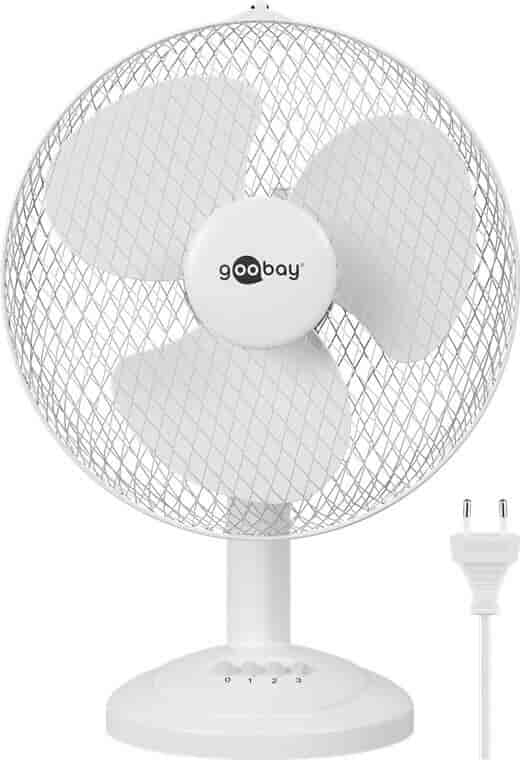 12-inch table fan, white -...