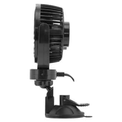 12V double car fan - adjustable fans with a robust stand and suction cup.