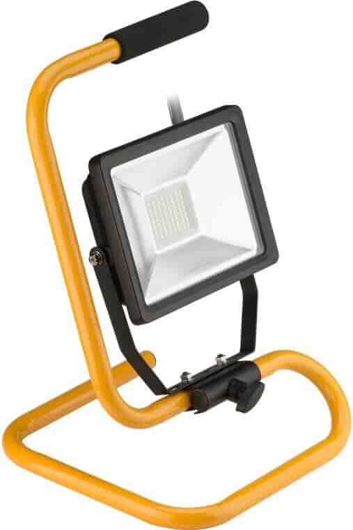 LED outdoor floodlight with a base, 30 W, 30 W, black-yellow, 1.4 m - work light with a wide area of illuminationLED outdoor floodlight with a base, 30 W work light with a wide area of illumination. IP65goobay