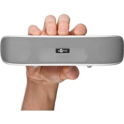 SoundBar Stereo - perfekt til din bærbare PC eller Mac. Få bedre lyd overalt. Mulighed for batteridrift.