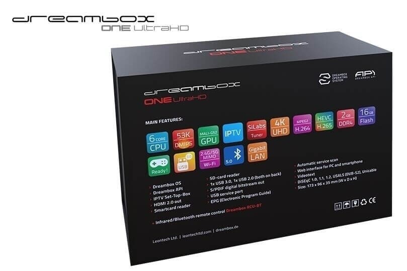 Dreambox One Combo Ultra HD 1x DVB-S2XMIS+1xDVB-C/T2 4K 2160p Dual Wifi H.265 HEVC
