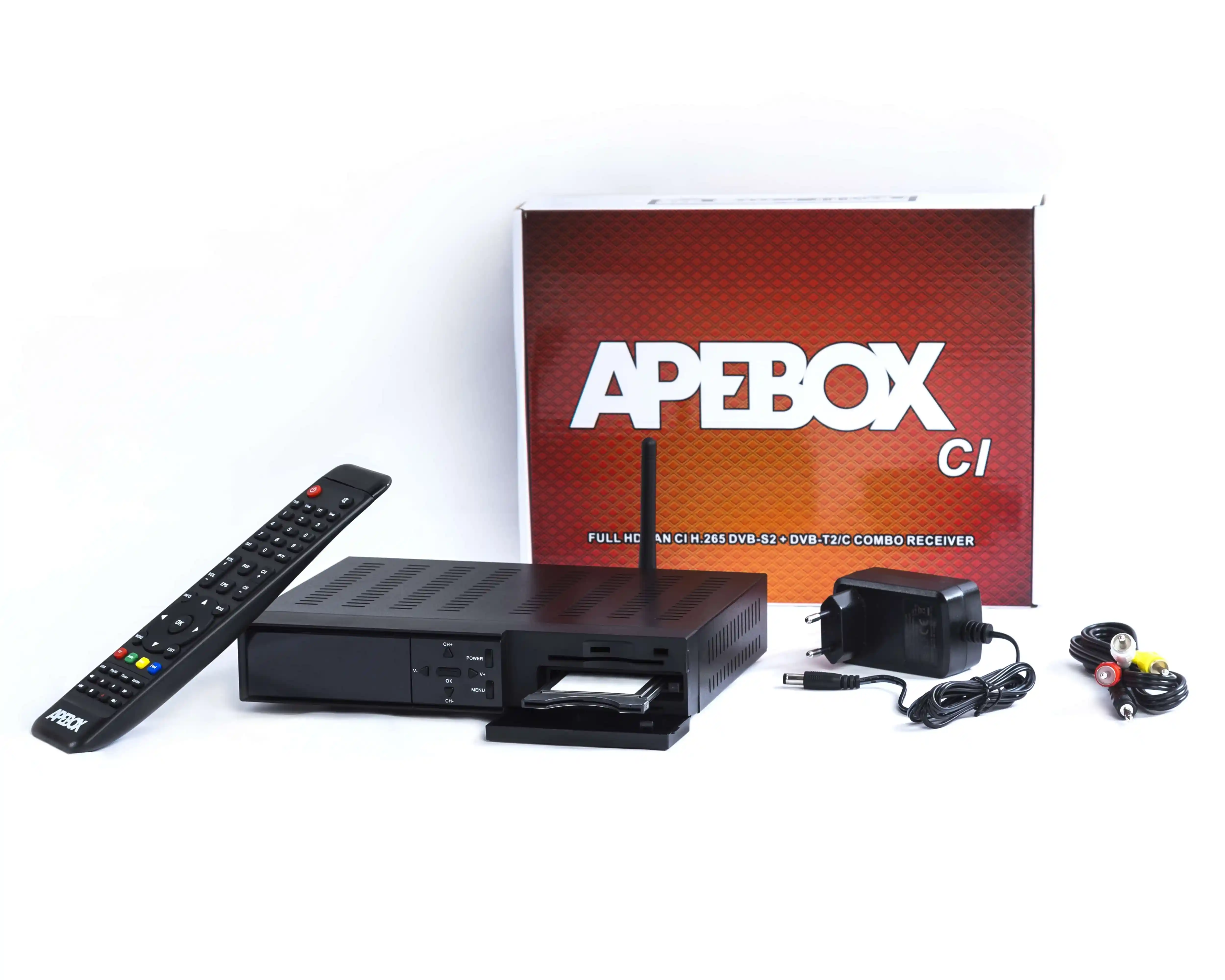Apebox CI TV Boks - her vist med ekstraudstyr - WiFi