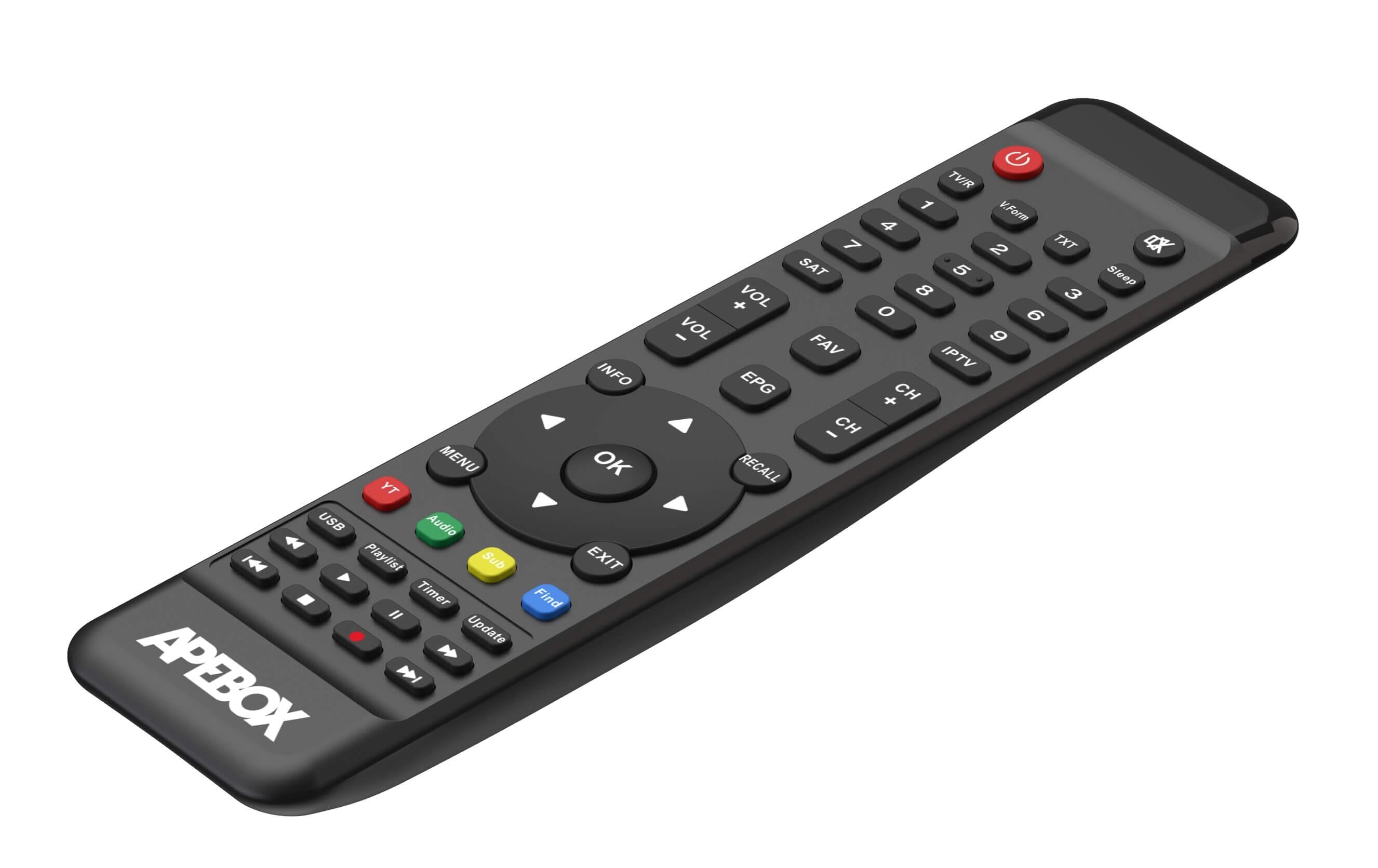 Apebox CI DVB-S2 Multistream + DVB-T2/C (Combo) TV BoksApeboxDigitalmodtager DVB-S/S2 Parabol TV Sort Apebox CI er ny DVB-S2 Multistream + DVB-T2/C (Combo) modtager med Common Interface (CI) og kortlæser.En  superkraftig H.265 HEVC-processor sikrer den bedste billedkvalitet, hurtig zapping og menubetjening. ApeBox CI modtager hele spektret af satellit-, antenne- og kabel TV. Veludstyret med Ethernet 100Mbps LAN til IPTV, internetapplikationer og streaming. En TV Boks med mange features til en særdels fornuftig pris. 