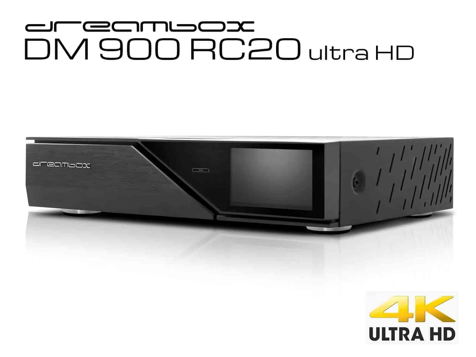 Dreambox DM900 RC20 UHD 4K E2 digitalmodtager 1x DVB-S2X MIS Dual Tuner. Her får du meget SAT Boks for pengene.