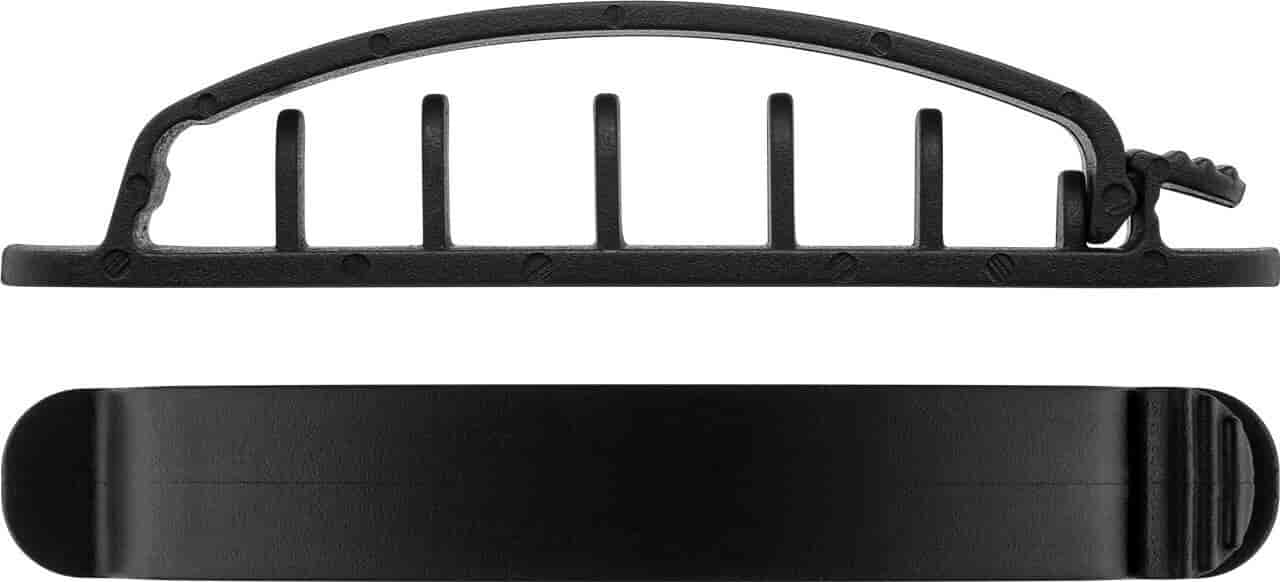 Billig kabelholder der får styr på ledninger og kabler - Selvklæbende kabelholder til bord - sæt med 6 stk., sort