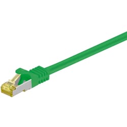High Speed Netværkskabel CAT 6A S/FTP, 500 MHz med CAT 7 rå-kabel, grøn, 0.5 Meter
