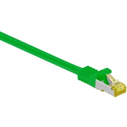 Network cable CAT 6A S/FTP, 500 MHz with CAT 7 raw cable, green,