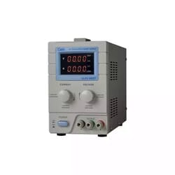 DC power supply with display, variable laboratory power supply 0-30 V 0-5 A.DC laboratory power supply 0-30V / 0-5 A. Variable DC power supply that continuously regulates the output voltage and the output current to the desired level. The DC laboratory power supply maintains the set values ​​regardless of fluctuations in supply voltage or the connected load. The DC power supply has built-in short-circuit protection, fuse, and locking protection of the set level. The power supply is suitable for work in laboratories and workshops, but also as teaching support in schools.Geti