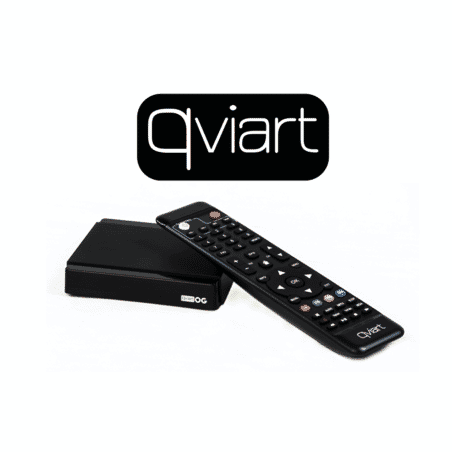 Qviart OG IPTV boks Linux 1080p 60fps H.265Qviart OG is a powerful stable, fast and user-friendly Linux OTT 1080p 60fps H.265 box for those who want things simple and effective in an affordable IPTV receiver.  The state of the art QTV Online TV (stalker) Application offers the greatest TV experience in an IPTV set top box, it brings even more functions than your old Satellite or Cable receiver. Xtream, M3U and more IPTV functions guarantee fullest IPTV experience within a little but powerful box.QVIART LUNIX