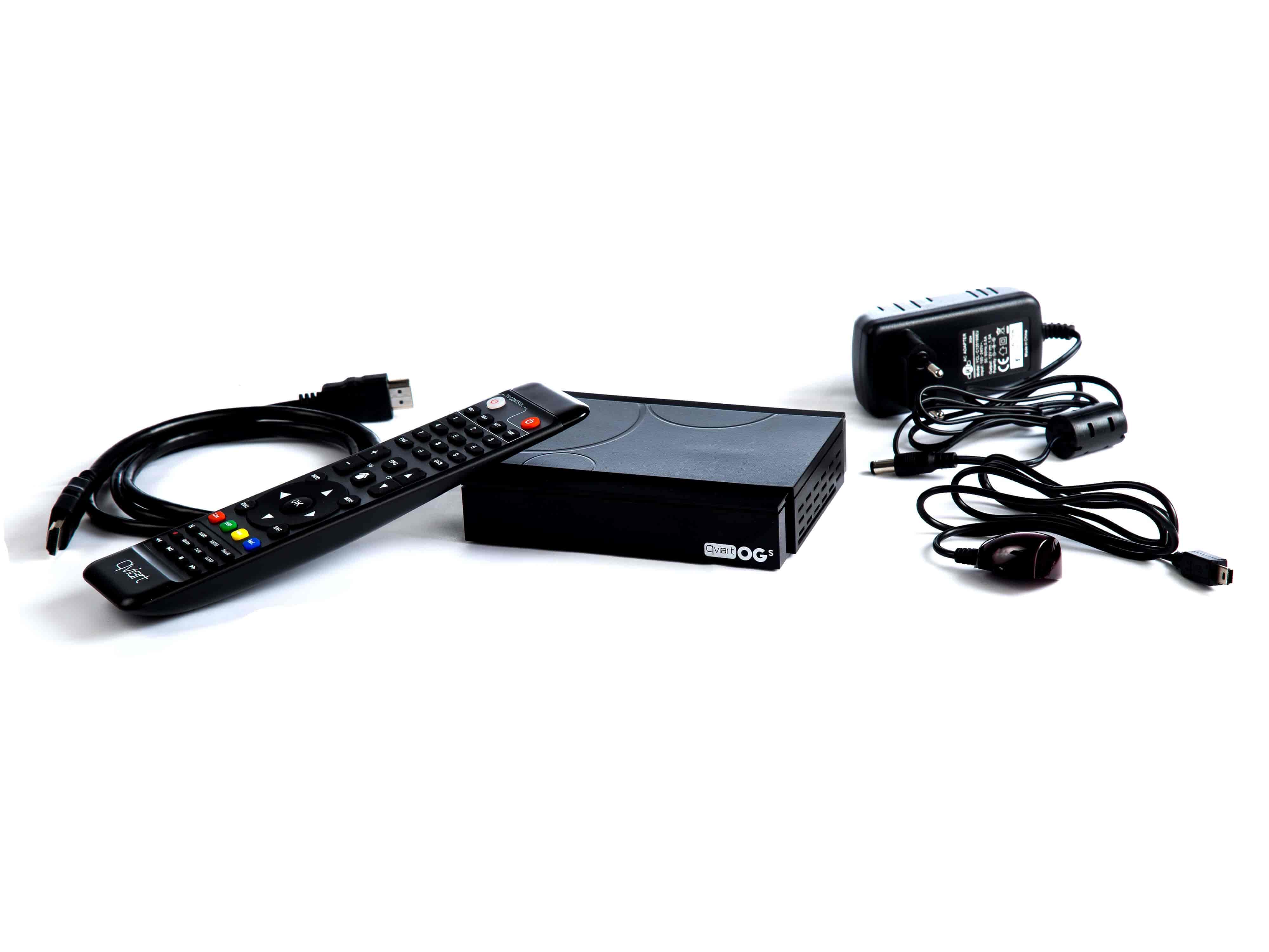 Alt i pakken - Qviart OGs DVB-S2 - IPTV TV boks - SAT og IPTV i samme boks.
