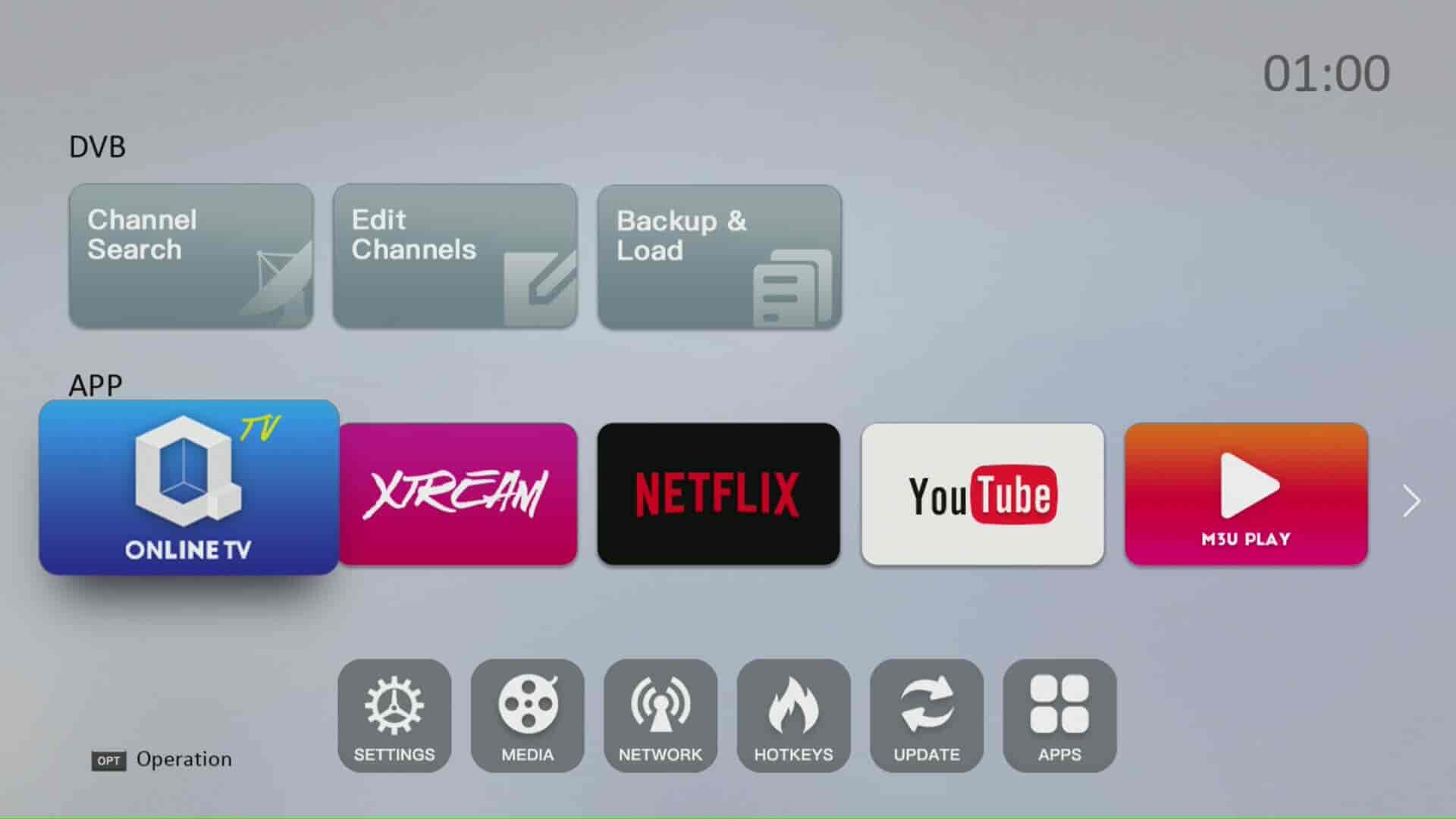 Qviart OGs 4K UHD DVB-S2 and IPTV Combo STBQviart OGs 4K is a powerful, stable, fast and user-friendly 4K UHD DVB-S2 satellite receiver and IPTV receiver. Qviart OGs 4K Linux Satellite UHD Multistream OTT 4K H.265 media receiver is for you, if you want things simple and efficient in a full 4K IPTV DVB-S2 Set Top Box - at a super sharp price. Qviart OGs 4K offers a wide range of features such as import and export of Enigma2 channel lists, EPG, Auto fast scan, PVR option and timeshift. On the IPTV you will find the latest QTV Online TV (Stalker) application as well as Xtream and M3U. Several IPTV features guarantee the full IPTV experience in this small but powerful 4K UHD TV box, which also supports applications such as Netflix, Amazon prime, YouTube, etc. Combined 4K UHD DVB-S2 SAT receiver and IPTV TV box in 4K version - at a super price.QVIART LUNIX