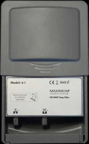 4G-LTE-NMT stopfilter for VHF, UHF og DAB modtagelse  - undgå forstyrrelser fra 4G signaler.