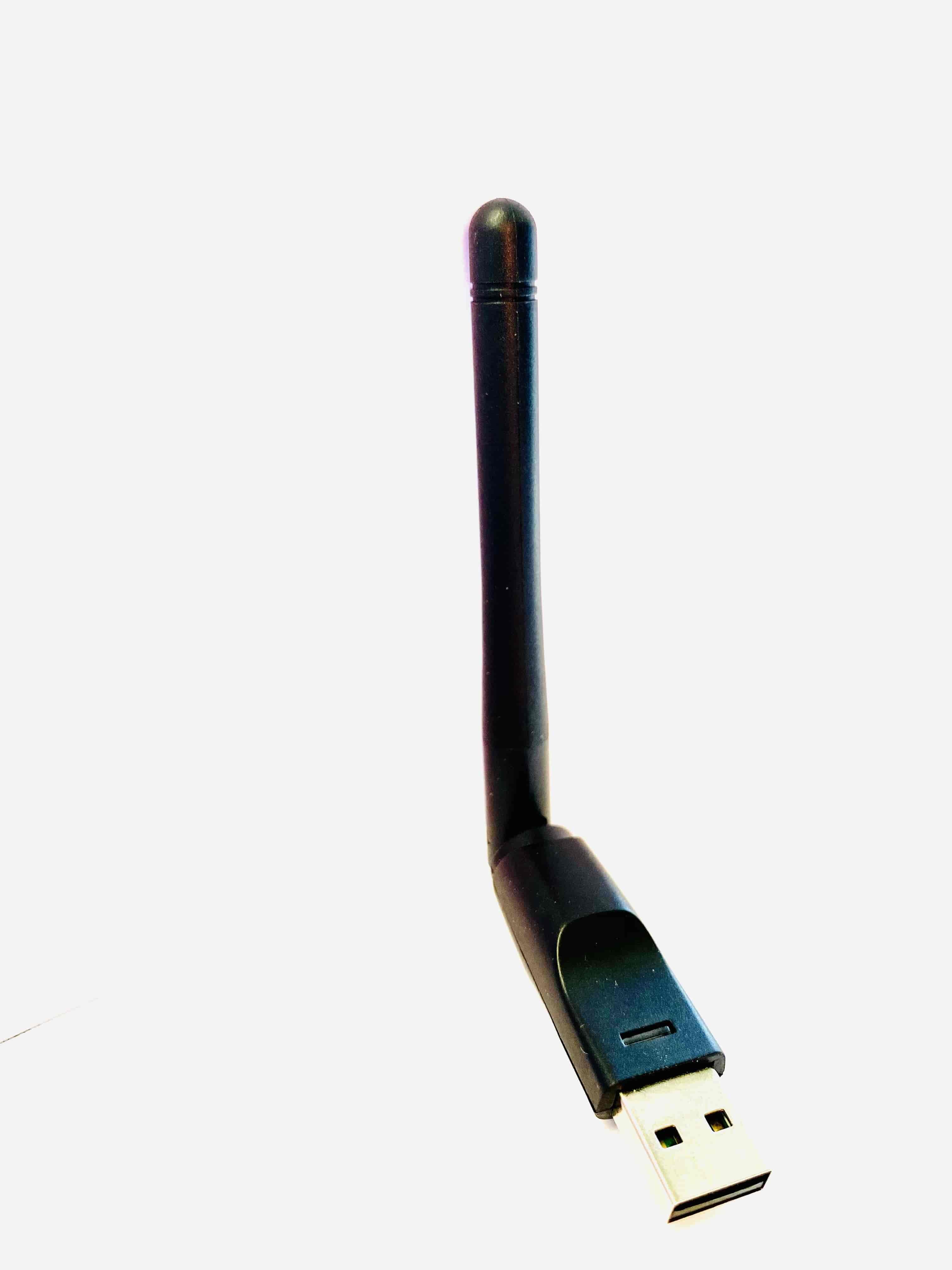 Qviart WiFI USB adapter med antenne - 2.4 GHz -150 Mbps Ralink RT5370nQVIART LUNIXUSB adaptere Sort Qviart WiFI USB adapter med antenne. Med denne adapter kan du hurtigt tilføre dit Qviart udstyr trådløs funktionalitet. 2.4 GHz, 150 Mbps. Qviart WiFi adapteren er bygget over en Ralink RT5370n og understøttes derfor af en række moderne Windows, Mac og Linux udstyr.