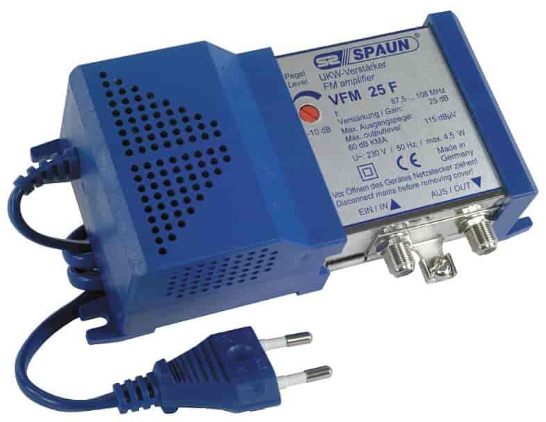 Spaun VFM 25F FM forstærker, 87,5-108 MHz 25 dB gain