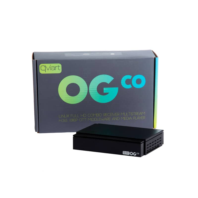 Qviart OGco IPTV DVB-S2+DVB-T2/C 1080p HEVC Multistream