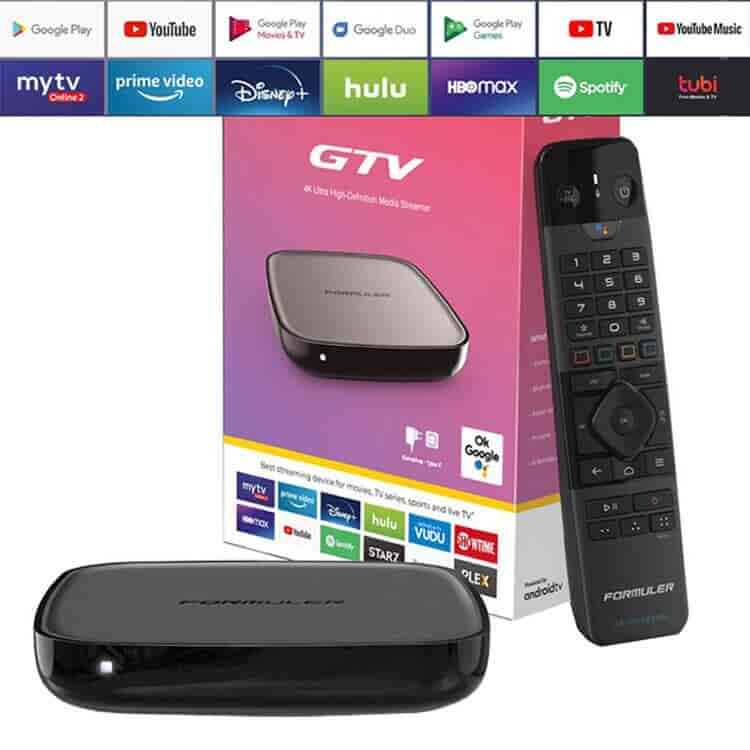 Formuler GTV IPTV 4K Ultra HD H.265 Bluetooth Dual-WiFi Android TV 9.0