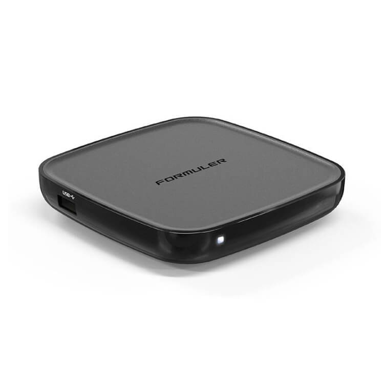 Formuler GTV IPTV 4K Ultra HD H.265 Bluetooth Dual-WiFi Android TV 9.0With the new 4K UHD H.265 Formula GTV you get a TV IPTV media player with the Android TV operating system 9.0. Super strong IPTV box with a resolution of 3840 x 2160 pixels, four times more than normal Full HD. Voice control via hybrid IR-Bluetooth 5.0 remote control and easy installation of all the known apps such as. Prime Video, Disney +, Spotify, HBO NOW, VUDU. Android certified operating system Android TV 9.0 with built-in Chromecast, Microsoft PlayReady, a powerful Amlogic S905X2 processor and lots of RAM make Formula GTV a pleasure. Connectivity options: 1xUSB 2.0, 1xUSB 3.0, 1000Mbit Ethernet, Bluetooth 5.0, HDMI output, IR receiver connection, WiFi 2.4 GHz, WiFi 5.0 GHz. Enjoy a fast IPTV box with lots of optionsFormuler