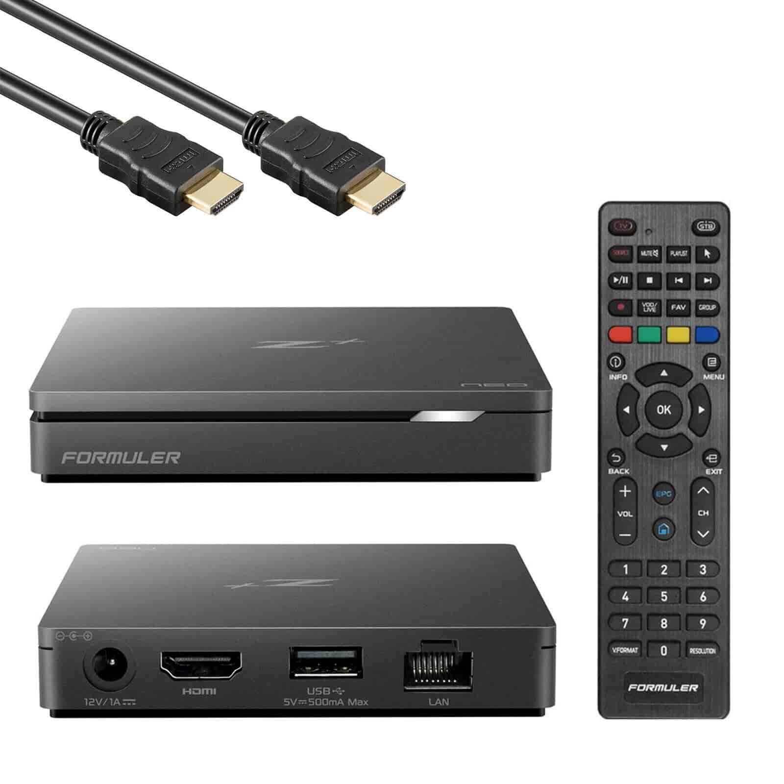 Formuler Z+ Neo 4K Android IPTV Media Player H.265 HEVC 2.4 GHz WiFiWith the new Formula Z+ Neo, IPTV technology is available to everyone. Formula Z+ Neo is a small budget-friendly IPTV box. Real 4K IPTV box with HDMI 2.0 that supports decoding technologies such as 4K HDR, HDR10, HLG, 4K 10-bit 60fps h.265, 4K 10-bit 60fps VP9. Connects easily with cable or 2.4 GHz WiFi. Supports MYTV Online 2-IPTV middleware client.Formuler