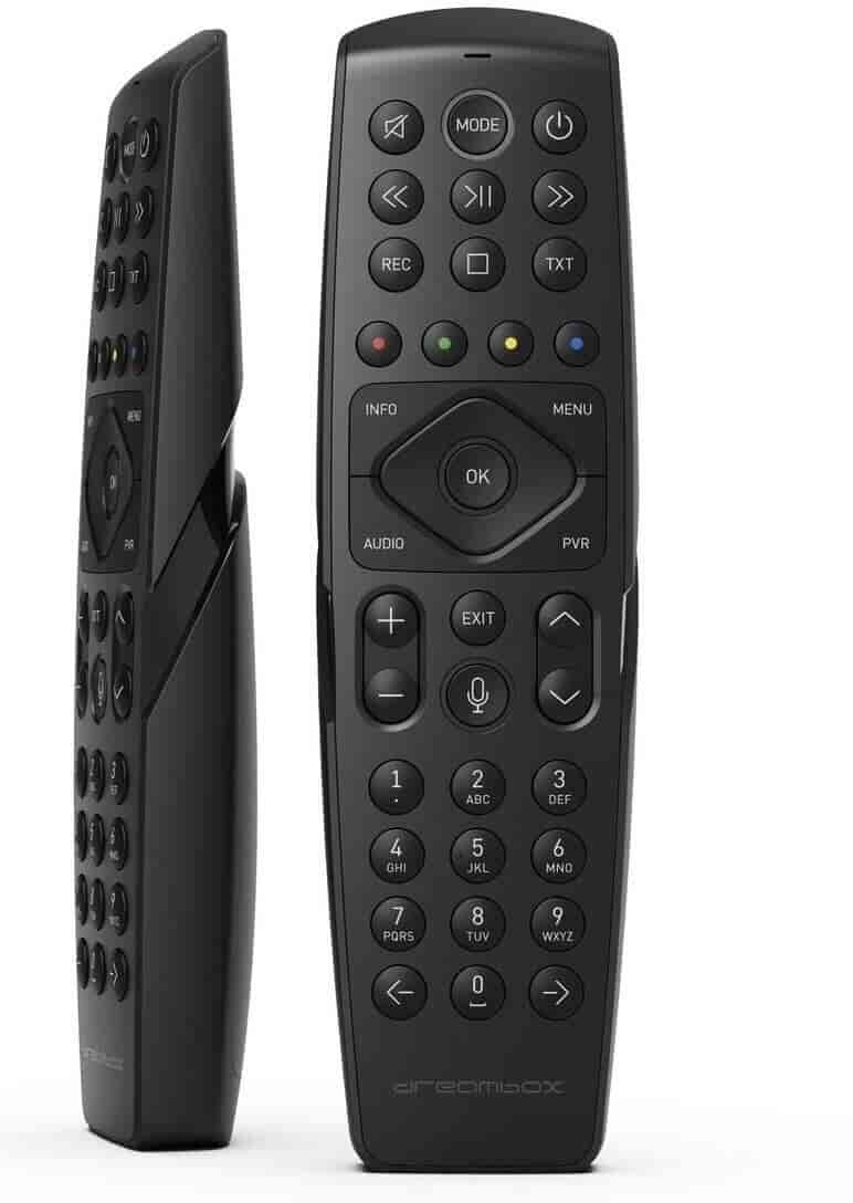 Dreambox TWO Ultra HD remote - Dreambox Two Ultra HD BT 2x DVB-S2X Multistream Tuner 4K 2160p E2 Linux Dual Wifi H.265 HEVC