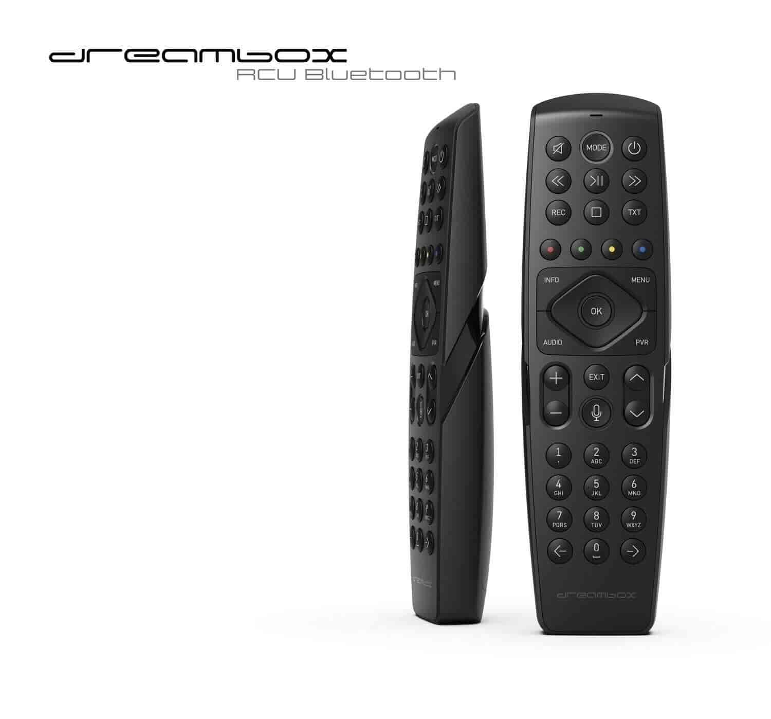 Fjernbetjening til Dreambox Two Ultra HD BT 2x DVB-S2X Multistream Tuner 4K 2160p E2 Linux Dual Wifi H.265 HEVC