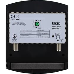 Maximum antenna amplifier LTE-700 with LTE / 4G filter, 5-20 dB, 0-24 Volts