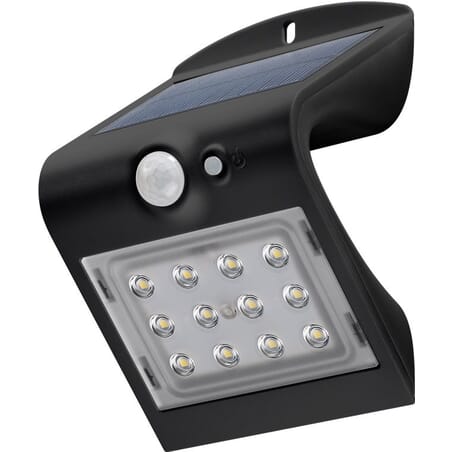 LED Solcelle udendørs lampe med sensor - Belysning til indgang, carport, gangarealer og trapper.