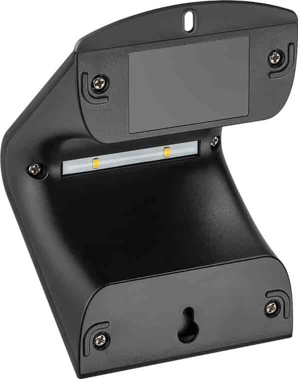 LED Solcelle udendørs lampe med sensor, 1.5 W, Belysning til indgang, carport, gangarealer og trapper.goobayBelysning & El Sort LED Solcelle lampe med sensor - Smart belysningsløsning til indgangspartier, carporte, gangarealer og trapper. LED Solar lampen kræver ikke at du skal trække ledninger - den oplades automatisk med solens hjælp. Hurtig monteret. LED Solcelle lampen indeholder en IR sensor og kan indstilles i flere tilstande, f.eks. så den lyser op ved bevægelse i nærheden. IP65 tæthedsklasse - konstrueret til udendørs anvendelse og har perfekt beskyttelse under alle vejrforhold (-20 ～ 50 ° C). Trendy design med strømlinet form og smukke lyseffekter. Skab hurtigt og nemt en flot belysningsløsning.