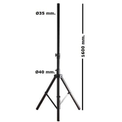 Premium quality tripod 1600 mm.Small portable stand for mobile use. Premium quality, made of aluminum which is subsequently lacquered black. The stand is completely collapsible and can therefore be transported in a space-saving way. Used, among other things, for mounting small satellite dishes on the camping trip as well as for exhibition and barrier purposes. 4 step adjustable height up to 160 cm. Fits all satellite dishes with standard fittings. Top pipe Ø35 mm. Quickly unpacked and quickly packed away. Compact and with a low weight of only 1.7 Kg.Chess