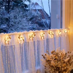 LED lyskæde Rensdyr, sølvfarvet, varm hvid - smuk og dekorativ