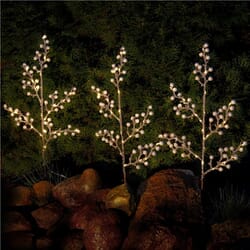 LED light chain with 3 luminous trees, battery powered, warm white