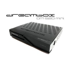 STB SAT receiver Dreambox DM520 mini HD 1xDVB-S2 Tuner PVR ready Full HD 1080p H.265 LinuxThe compact Dreambox DM520 mini sets new standards with its modern design and technical equipment at the highest level. A latest generation Broadcom chipset (BCM 73625) ensures fast channel change and hassle-free navigation. The DM520 mini comes with the popular RCU20 multi-remote control for Dreamboxes and playback devices such as televisions or Blu-ray players. The futuristic design of the DM520 mini with the colored status LED display shows the innovative power that Dreamboxes is known for worldwide. The DM520 mini has an illuminated touch-on / off sensor on the front. On the back, there is, among other things, a USB port that can be used to restore the Dreambox in the event of a flash crash without having to send it in.Dream Multimedia - Dream Property