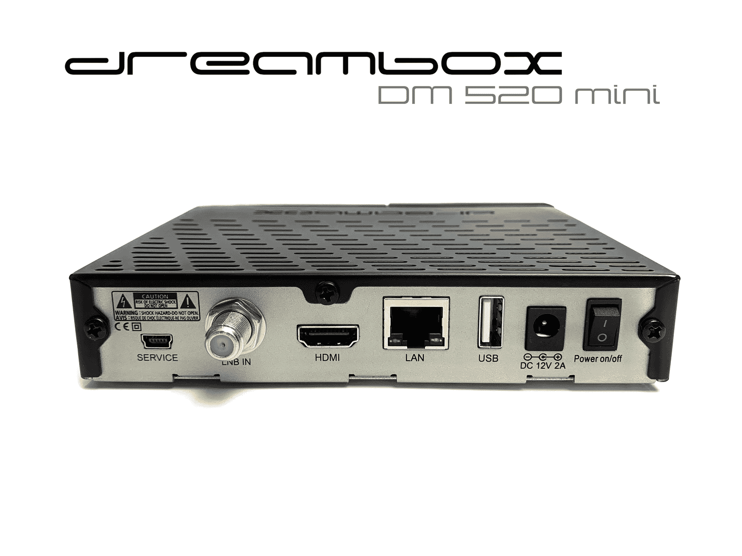 Dreambox DM520 Mini bagside med tilslutningsmuligheder