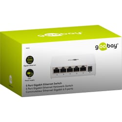 5 Port Gigabit Ethernet Switch with 5x 10/100/1000Mbps Auto-Negotiation RJ45 Ports5 Port Gigabit Ethernet Switchwith 5x 10/100/1000Mbps Auto-Negotiation RJ45 Portsgoobay