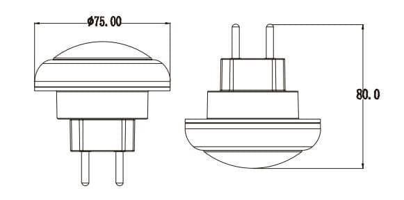 Night light with motion sensor, LED, compactCompact night light with infrared motion detector with LED bulbs with a long life. Automatically switches on when movement is detected and automatically switches off the integrated night light as soon as movement is no longer detected in the detection area (30 sec. Delay). The power supply is via an electrical outlet (Euro) - Plug n Play. Motion detector and dusk sensor are fixed preset.goobay
