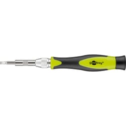 Screwdriver set for fine mechanical work, 37 parts.Screwdriver set for fine mechanical work, 37 parts. Here you will find the very small bits from 1 mm and hexagonal tops from 2.5 mm, as well as a wide selection of the small Phillips and Torx bits. Made of chrome vanadium steel (CRV) to achieve high strength. Delivered in a practical box where everything has its place. Quick change of bits.goobay