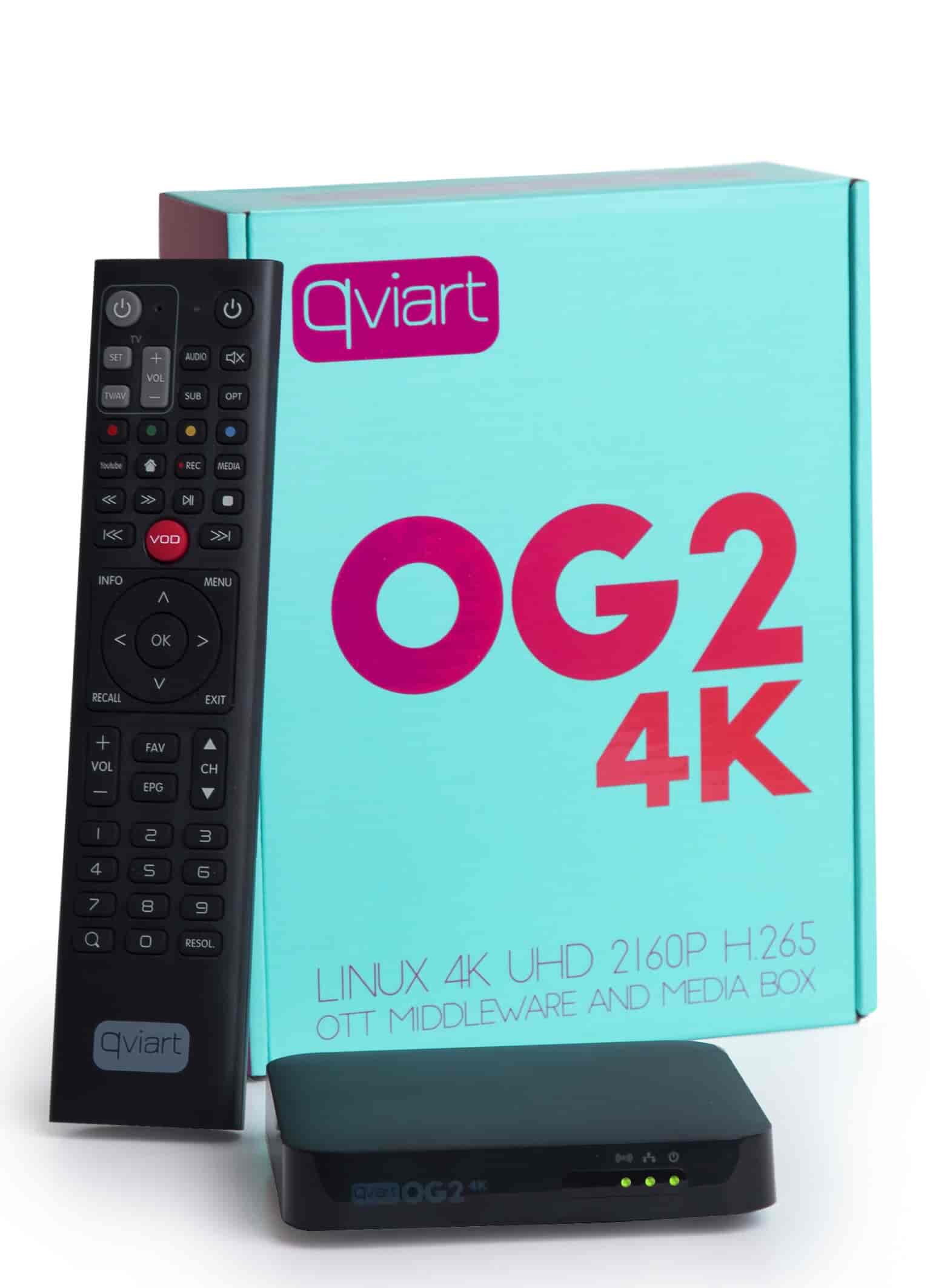 IPTV VOD Media player OG24K - fast - OG24K IPTV Boks multimediaplayer Qviart 4K UHD 2160P H.265