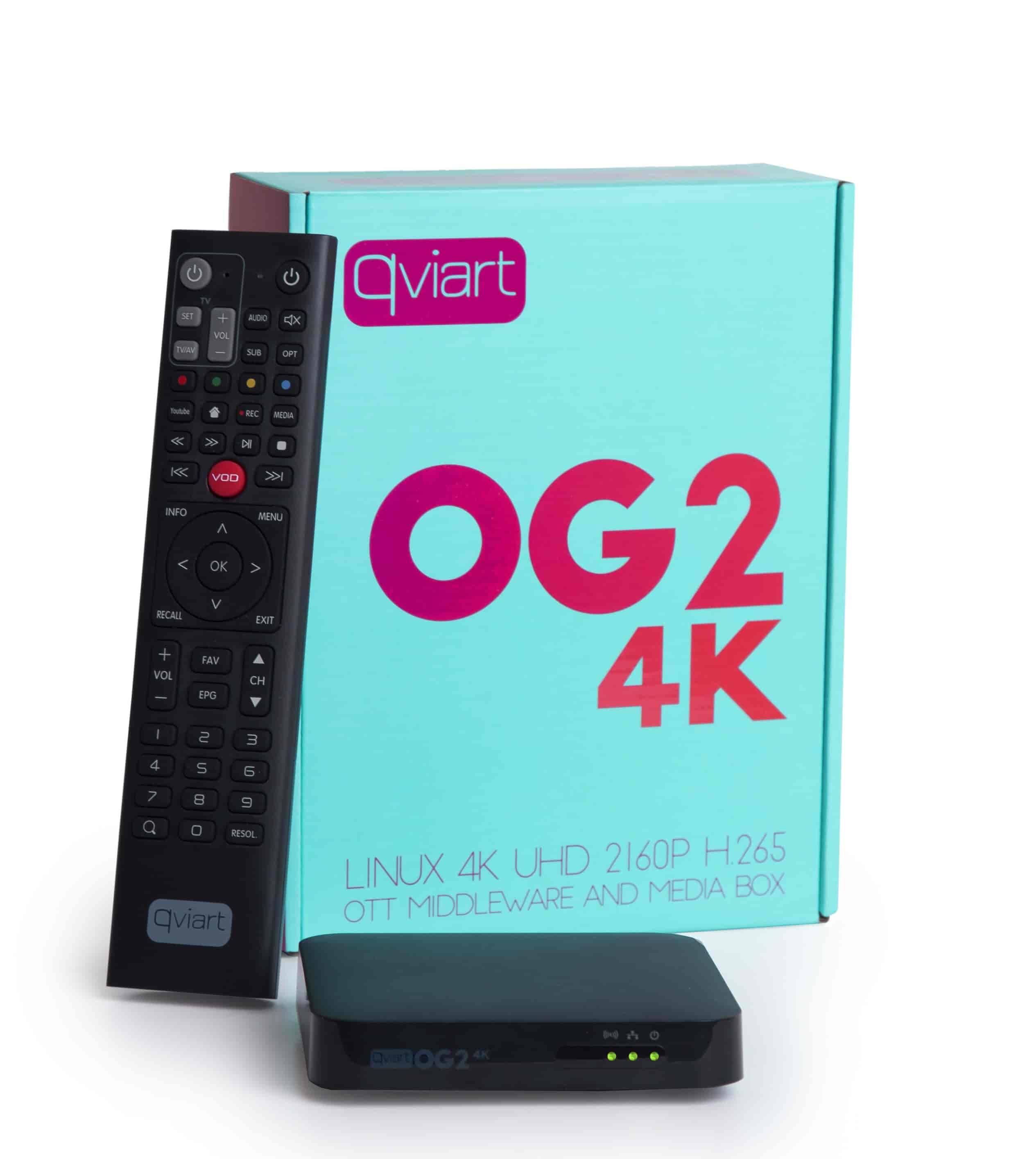IPTV VOD Player Qviart OG24K - OG24K IPTV Boks multimediaplayer Qviart 4K UHD 2160P H.265