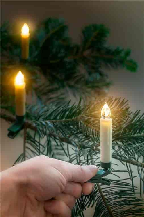 Trådløse Juletræslys LED lys med fjernbetjening og timer (20 lys)
