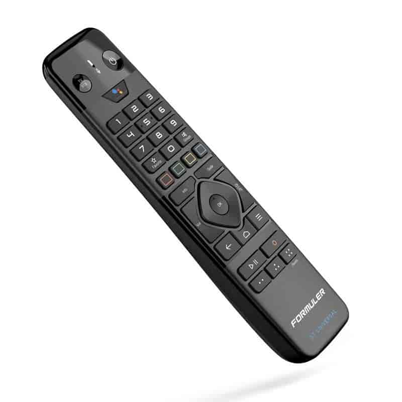 Formuler GTV-BT1 Advanced Bluetooth remote control with universal function IR + BTAdvanced Bluetooth voice remote control with Universal TV control. Formuler advanced hybrid Bluetooth Voice Remote controller is specially designed to optimize your TV and media experience. Universal infrared programmability for TV control and software programmable shortcut keys give you flexible control options. Premium intuitive design and functionality. The GTV-BT1 remote control is highly optimized to easily control all the necessary functions on your Formuler streaming device and your TV.Formuler