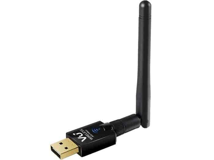 VU+® Dual Band Wireless USB 2.0 Adapter 600 Mbps inklusive antenne, 2.4 GHz+5.0 GHzVU+USB adaptere Sort VU+® Dual Band Wireless USB 2.0 Adapter 600 Mbps inklusive antenne, 2.4 GHz+5.0 GHz. WiFi-sticken gør det muligt at etablere en stabil WiFi-forbindelse med datahastigheder på op til 433 Mbit/s. Lang rækkevidde kan opnås med hjælp fra den medfølgende High Gain antenne. WiFi-stick'et er den perfekte løsning til dine VU+ set-top-bokse til at integrere dem trådløst i hjemmenetværket eller til at videresende routeren/modemmets internetforbindelse til Vu+ modtageren.