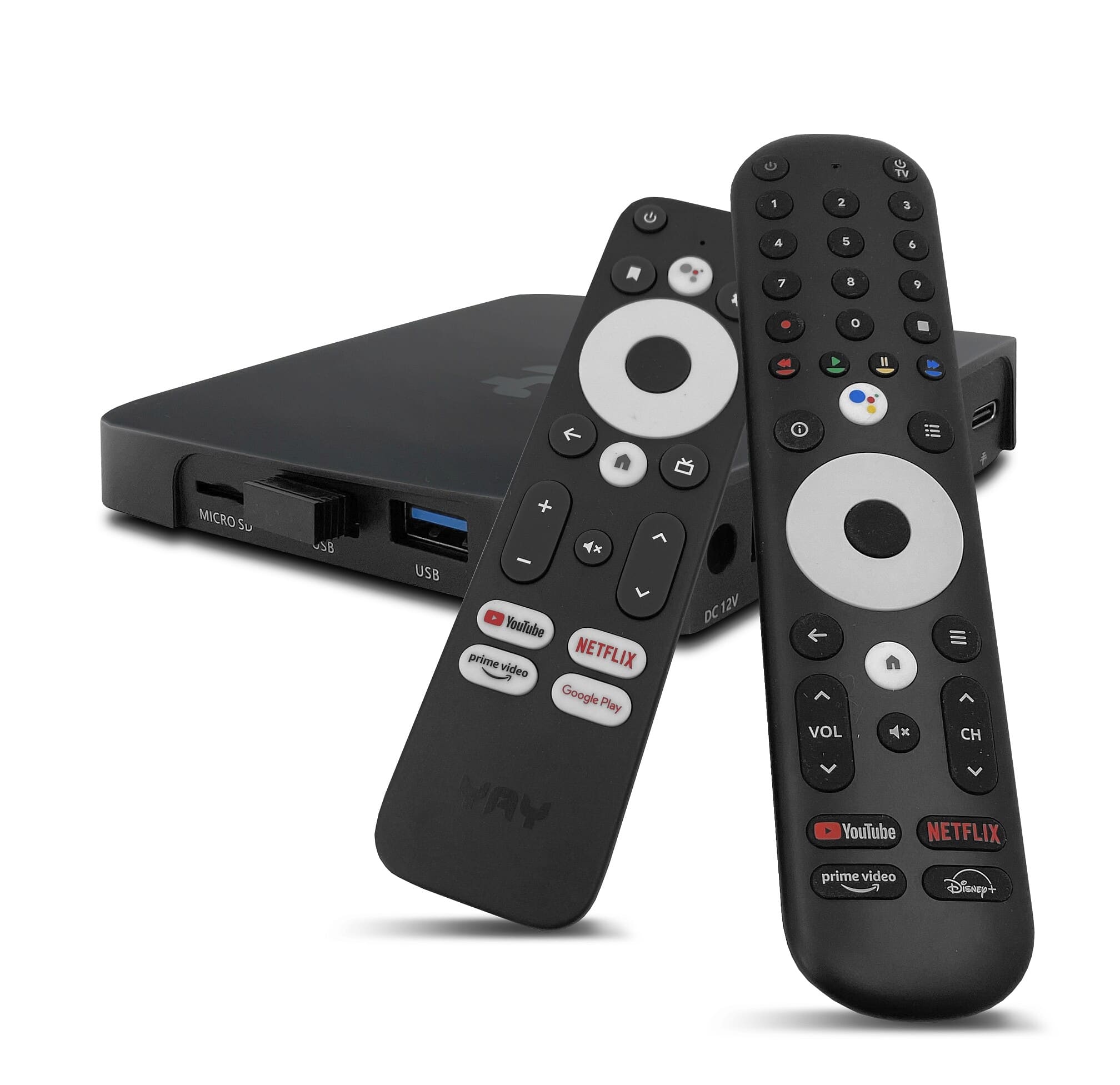 VU+ YAY GO,4K UHD Android 10.0 Streamingboks med ChromecastVU+IPTV modtagere VU+ YAY GO,4K UHD Android 10.0 Streamingboks med Chromecast. Streamingboks VU+ YAY GO kører med Android TV-operativsystemet 10.0 og integreret Chromecast. Dette giver dem en velkendt Android-oplevelse direkte på dit TV. Populære apps som Netflix 4K, Amazon Prime Video, Disney+, DAZN, YouTube, Google Play og mange flere er tilgængelige med det samme.
