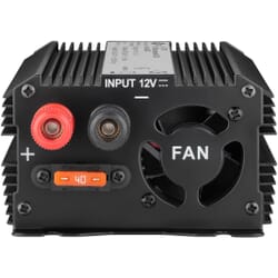 Inverter DC/AC, black - converts 12 V DC to 230 V ACInverter DC/AC, converts 12 V DC to 230 V AC. For operation of 230 V electronic devices at 12 V DC supply systems with USB charger port (2100 mA) and additional fan.goobay