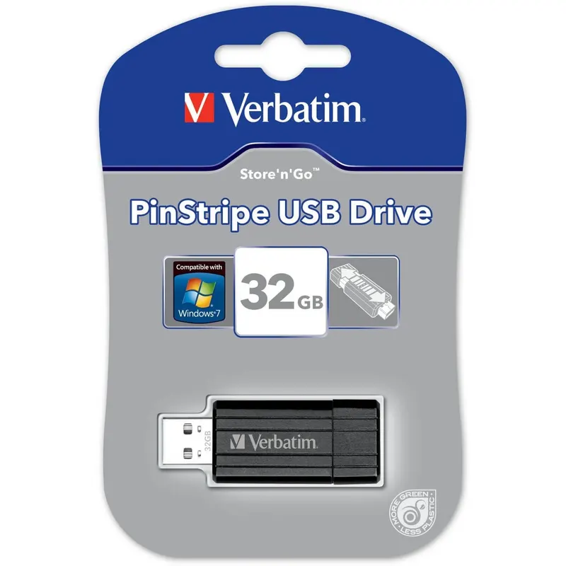 32 GB USB memory stick, Verbatim Hi-Speed Store'N'Go PinStribe 32 GB USB memory stick, Verbatim Hi-Speed Store'N'Go PinStribe