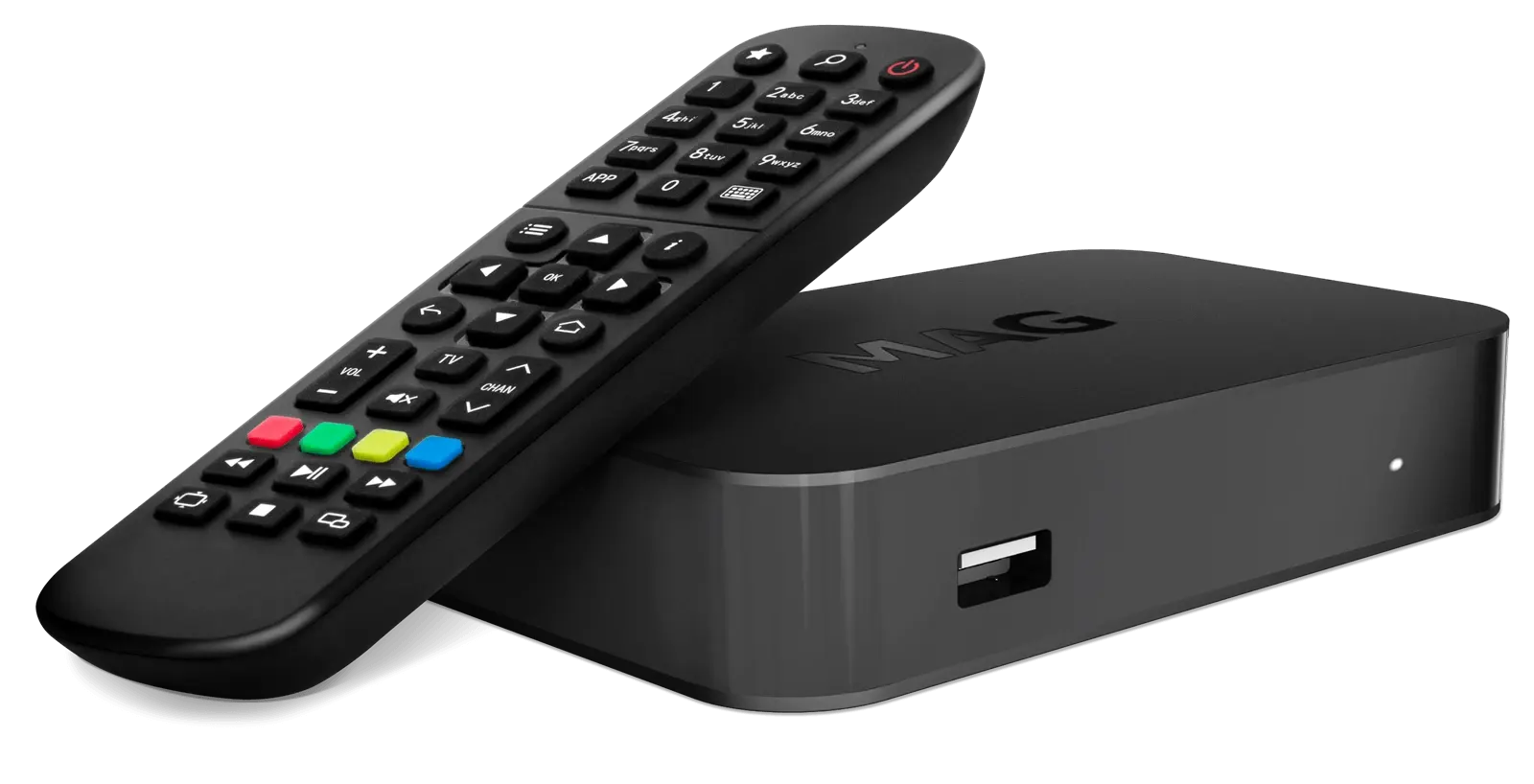 MAG420 4K Linux IP TV boks (LAN kabeltilslutning)